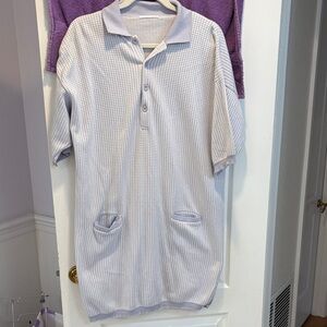 Joan Vass Lavender Checkered Dress